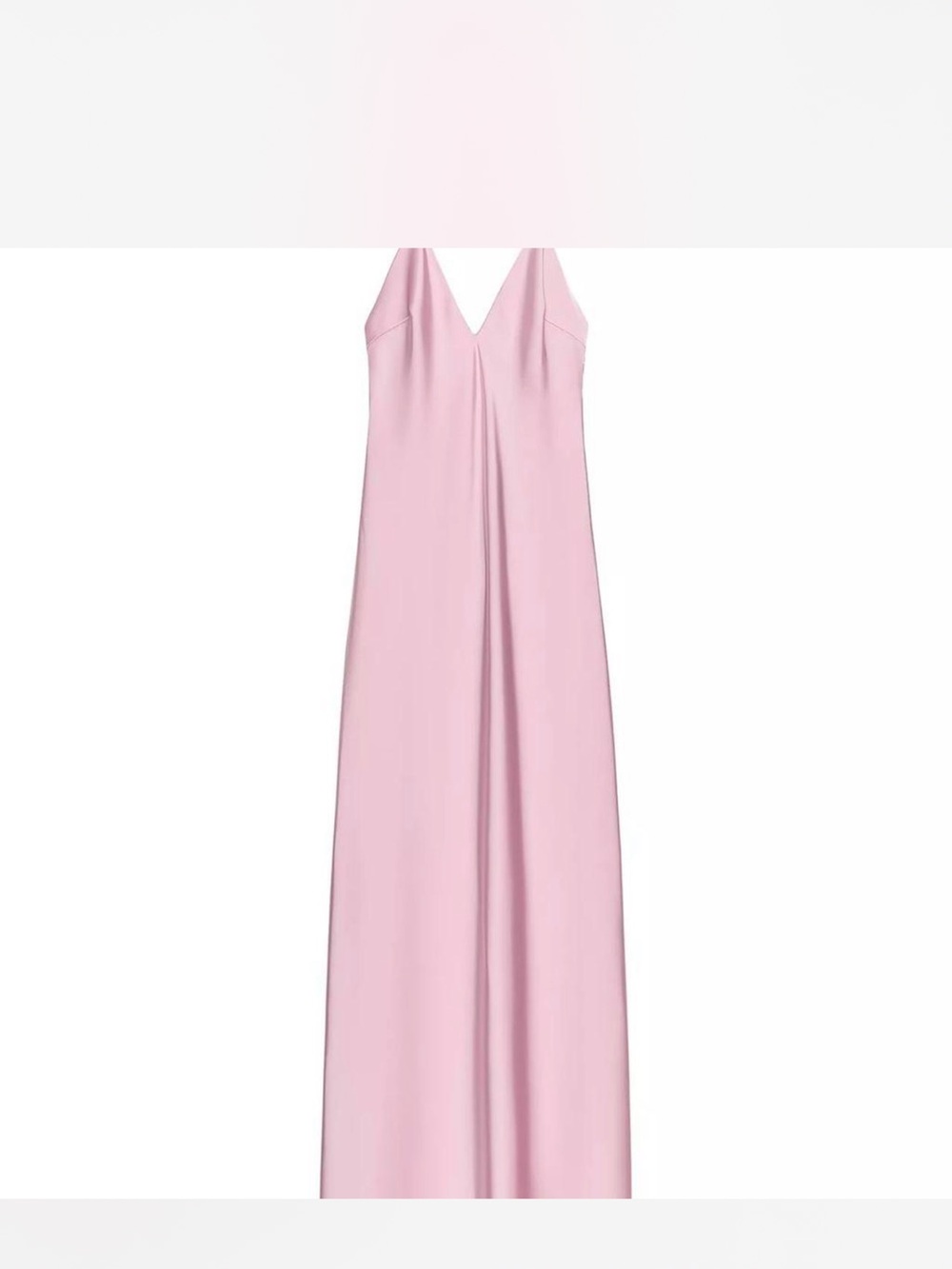 Zara Pale Pink V-Neck Maxi Dress